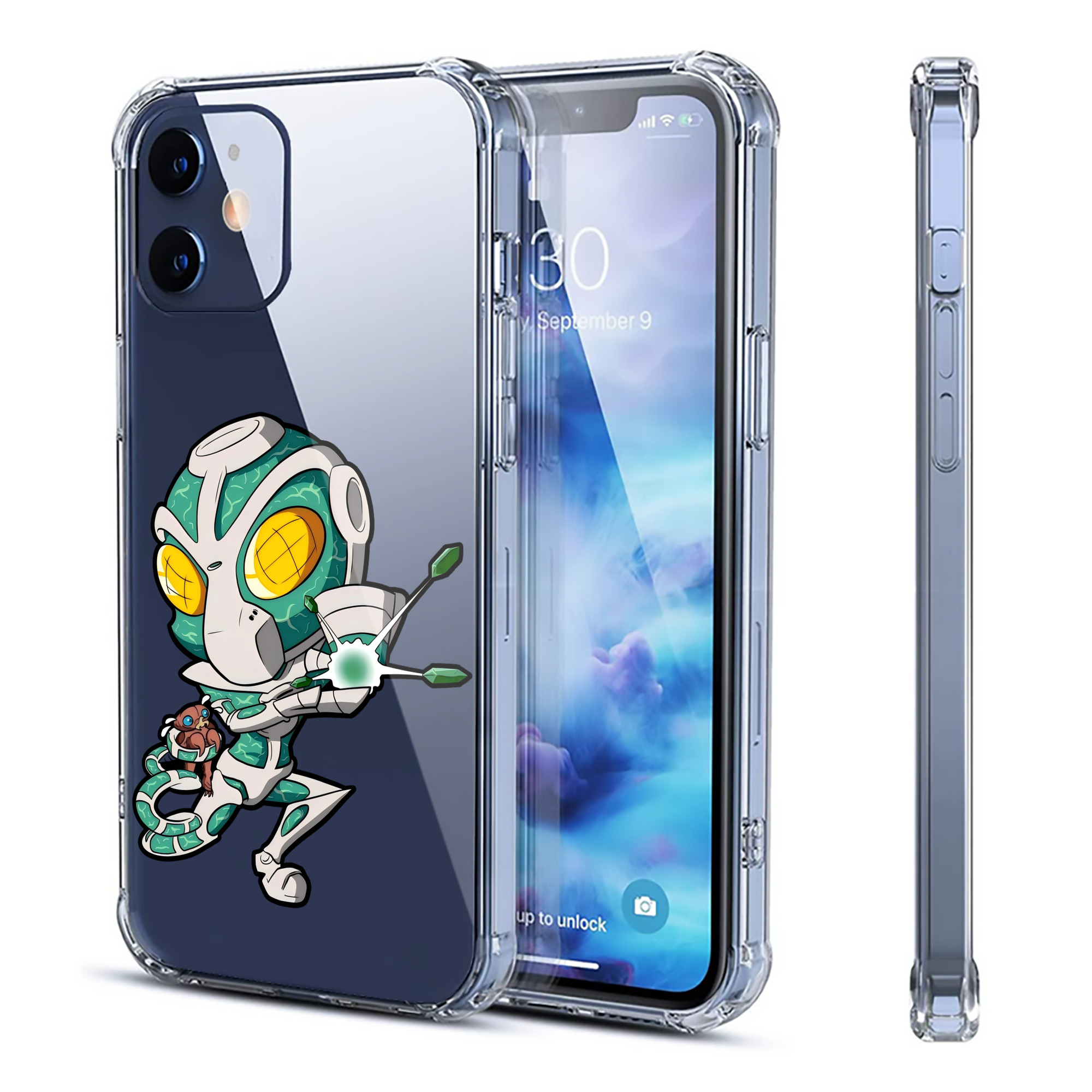 （画像用） ジョジョの奇妙な冒険 花京院 典明（かきょういん のりあき） JoJo's Bizarre Adventure Kakyoin Noriaki 【iPhone 12シリーズ対応】透明スマホケース（クリアソフトケース）